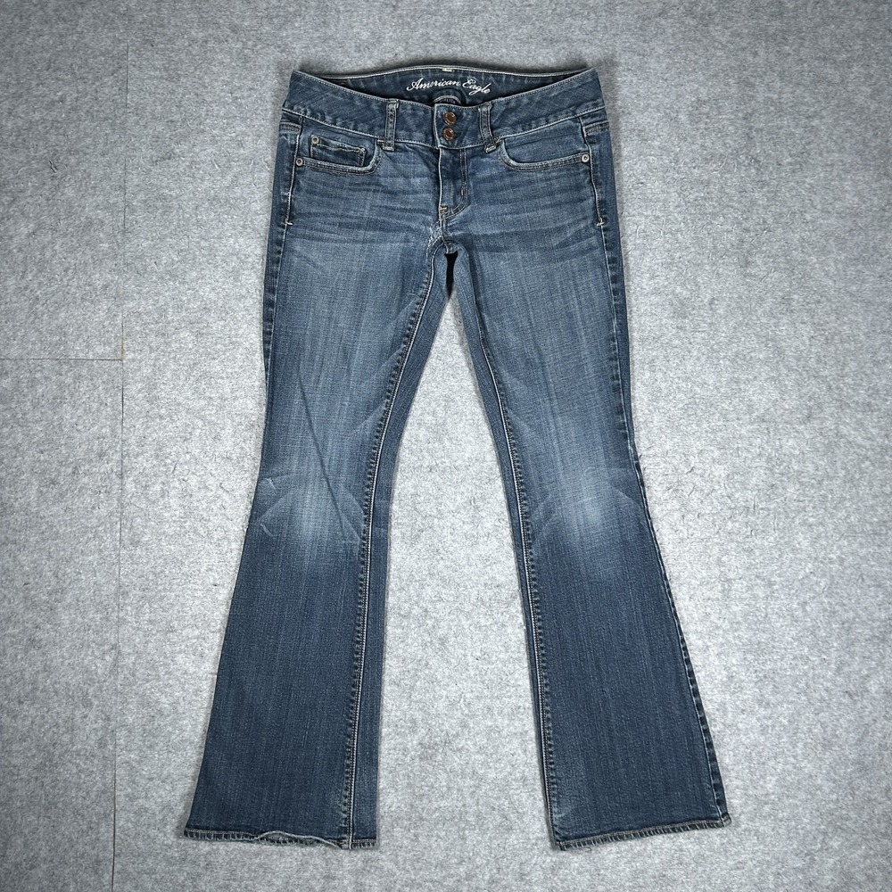 Vintage American Eagle Artist Denim Jeans Womens 6 Medium Blue Wash Y2K Bootcut